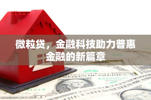 吴起微粒贷，金融科技助力普惠金融的新篇章