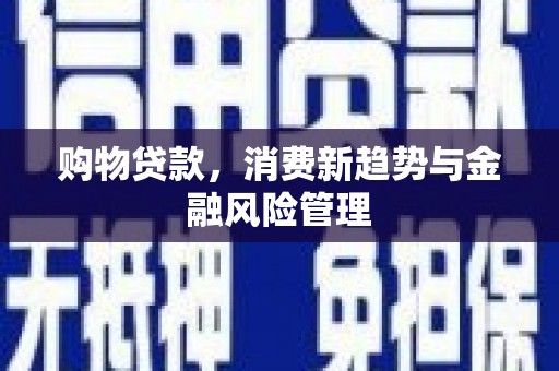吴起购物贷款，消费新趋势与金融风险管理