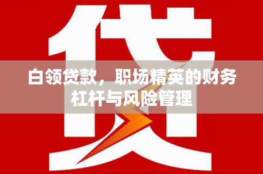 吴起白领贷款，职场精英的财务杠杆与风险管理