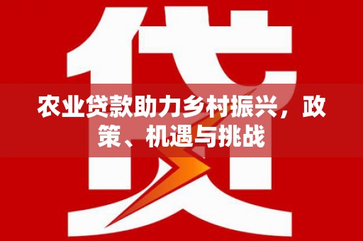 吴起农业贷款助力乡村振兴，政策、机遇与挑战