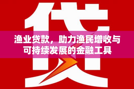 吴起渔业贷款，助力渔民增收与可持续发展的金融工具