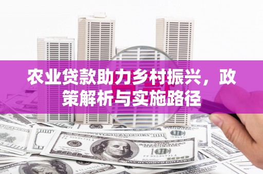 吴起农业贷款助力乡村振兴，政策解析与实施路径
