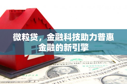 吴起微粒贷，金融科技助力普惠金融的新引擎