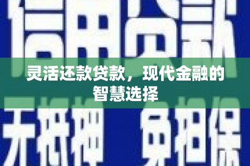 吴起灵活还款贷款，现代金融的智慧选择
