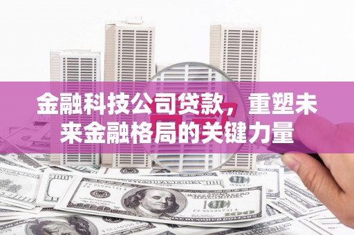 吴起金融科技公司贷款，重塑未来金融格局的关键力量