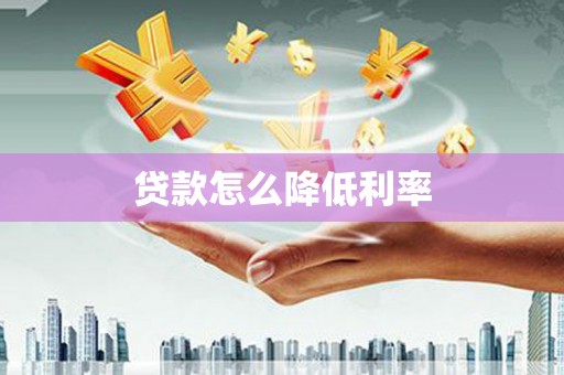吴起贷款怎么降低利率