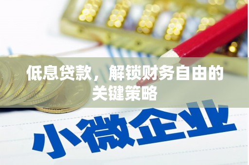 吴起低息贷款，解锁财务自由的关键策略