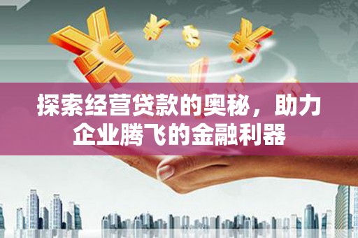 吴起探索经营贷款的奥秘，助力企业腾飞的金融利器