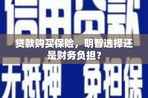 吴起贷款购买保险，明智选择还是财务负担？