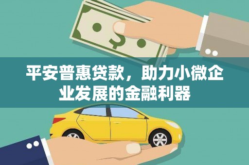 吴起平安普惠贷款，助力小微企业发展的金融利器