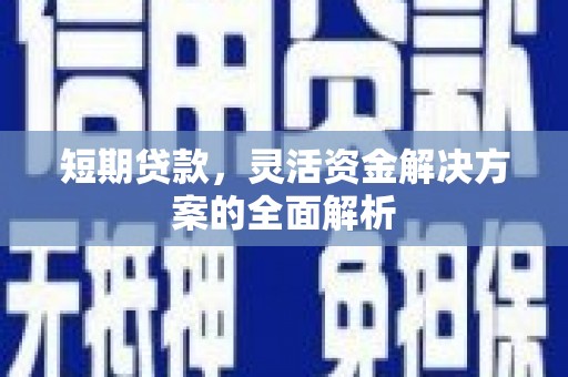 吴起短期贷款，灵活资金解决方案的全面解析