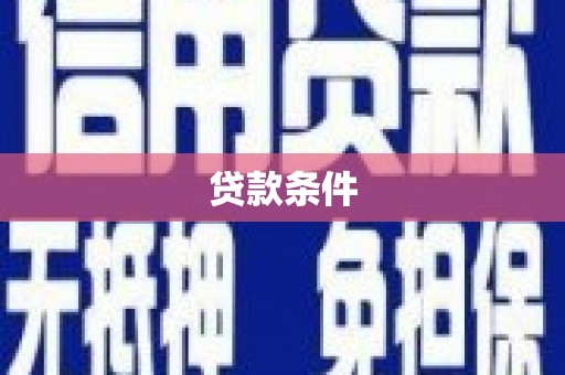 吴起贷款条件