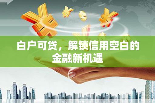 吴起白户可贷，解锁信用空白的金融新机遇