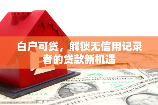 吴起白户可贷，解锁无信用记录者的贷款新机遇