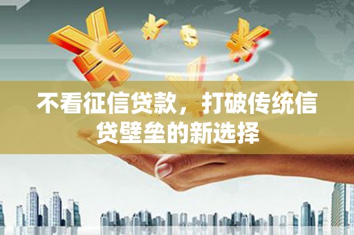 吴起不看征信贷款，打破传统信贷壁垒的新选择