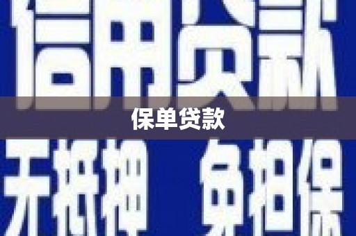 吴起保单贷款