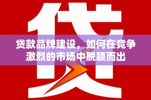 吴起贷款品牌建设，如何在竞争激烈的市场中脱颖而出