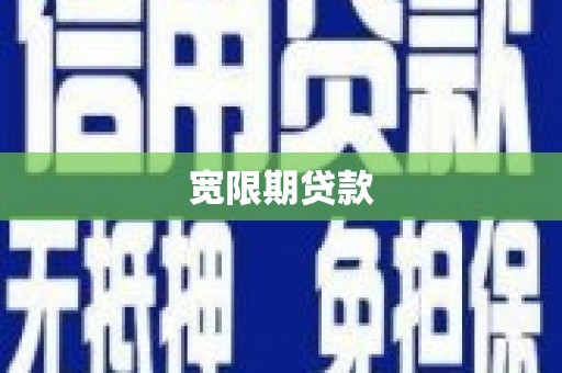 吴起宽限期贷款