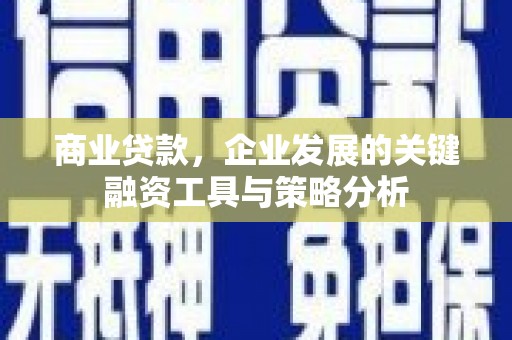 吴起商业贷款，企业发展的关键融资工具与策略分析