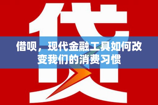 吴起借呗，现代金融工具如何改变我们的消费习惯