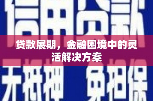 吴起贷款展期，金融困境中的灵活解决方案