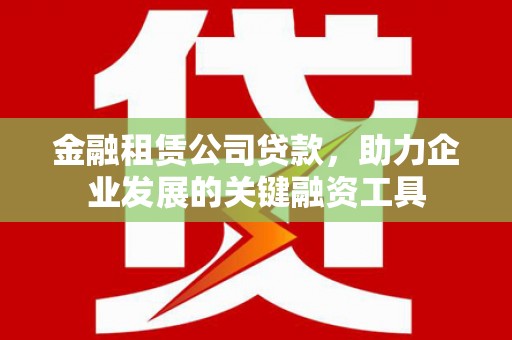 吴起金融租赁公司贷款，助力企业发展的关键融资工具