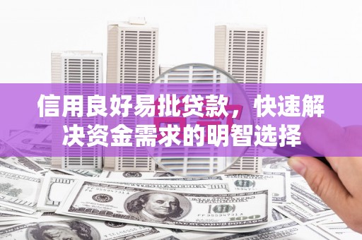 吴起信用良好易批贷款，快速解决资金需求的明智选择