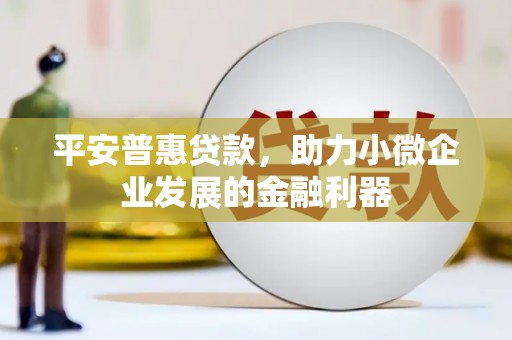 吴起平安普惠贷款，助力小微企业发展的金融利器