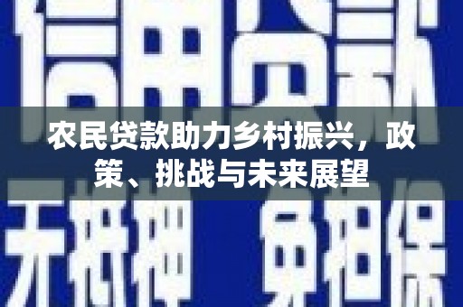 吴起农民贷款助力乡村振兴，政策、挑战与未来展望