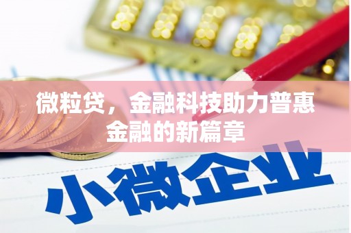 吴起微粒贷，金融科技助力普惠金融的新篇章