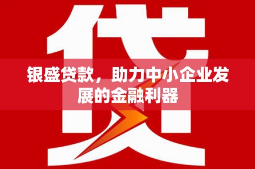 吴起银盛贷款，助力中小企业发展的金融利器