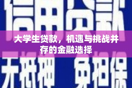 吴起大学生贷款，机遇与挑战并存的金融选择