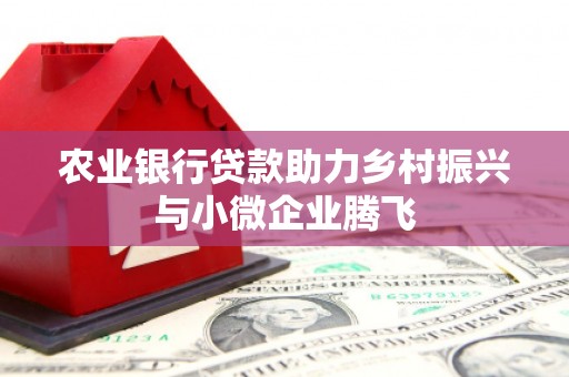 吴起农业银行贷款助力乡村振兴与小微企业腾飞