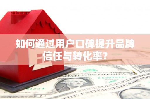 吴起如何通过用户口碑提升品牌信任与转化率？