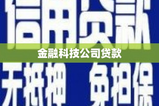 吴起金融科技公司贷款