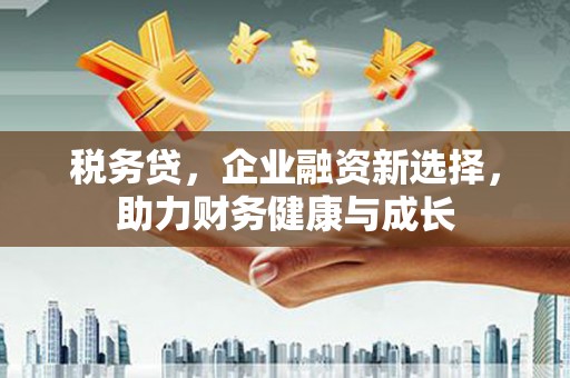 吴起税务贷，企业融资新选择，助力财务健康与成长